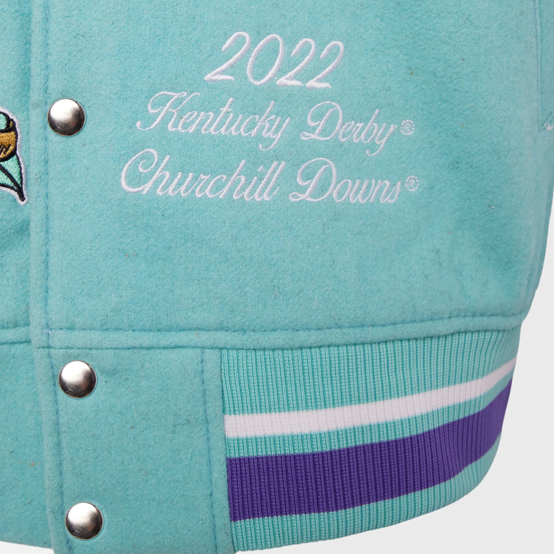 148 Letterman Jacket Teal - Image 4