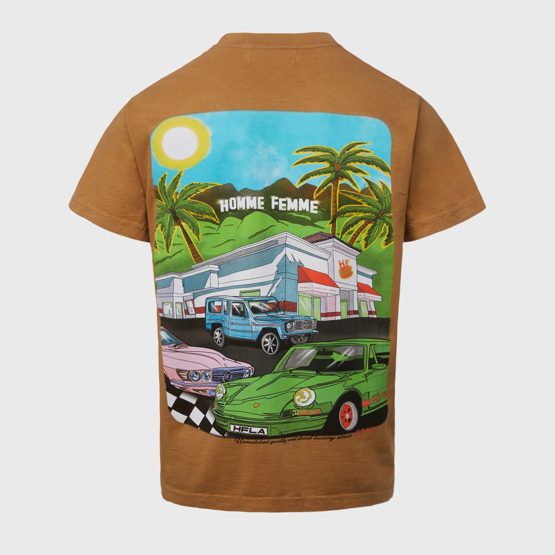 Burgers and Benz Tee Brown - Image 2