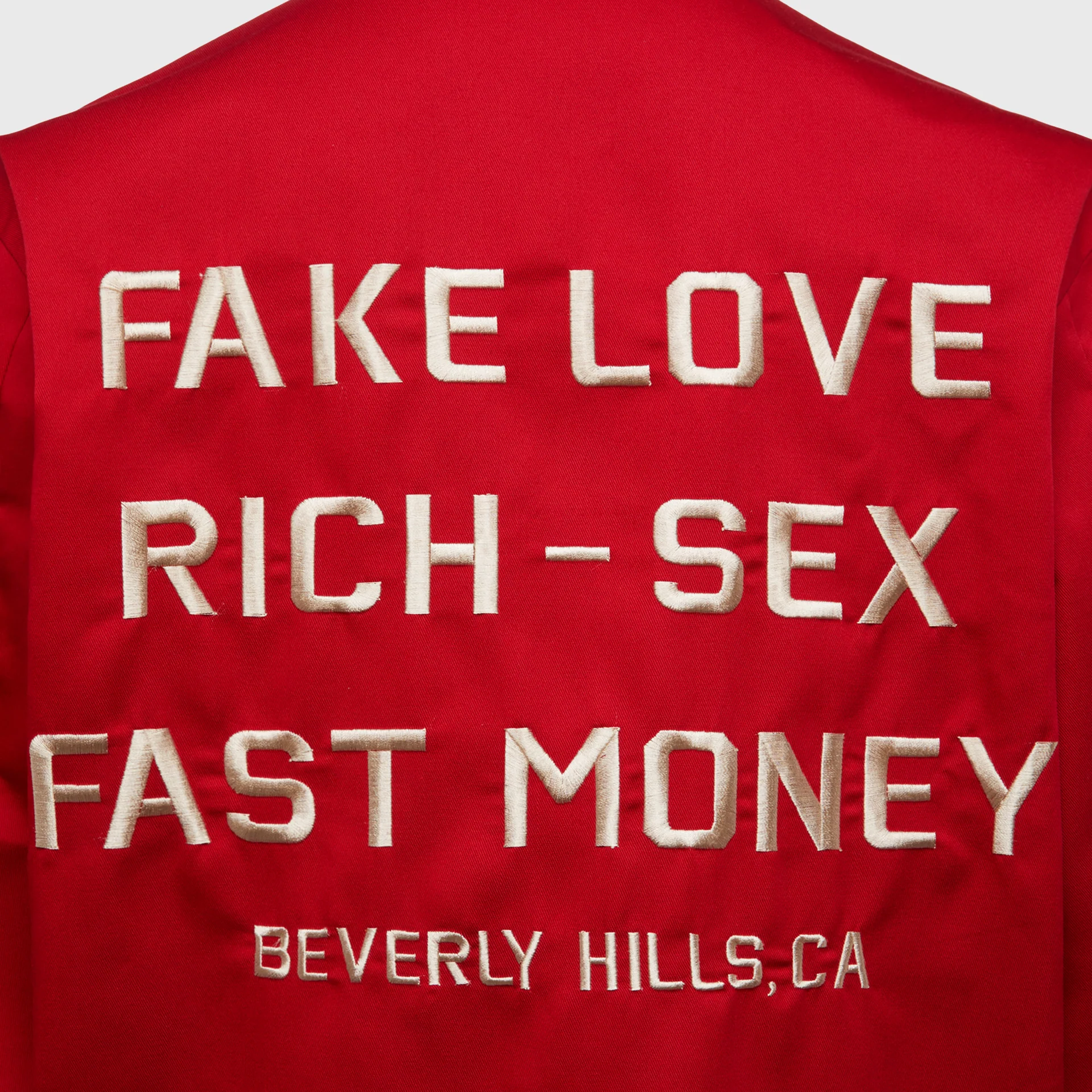 Beverly Hills Twill Jacket Red - Image 4