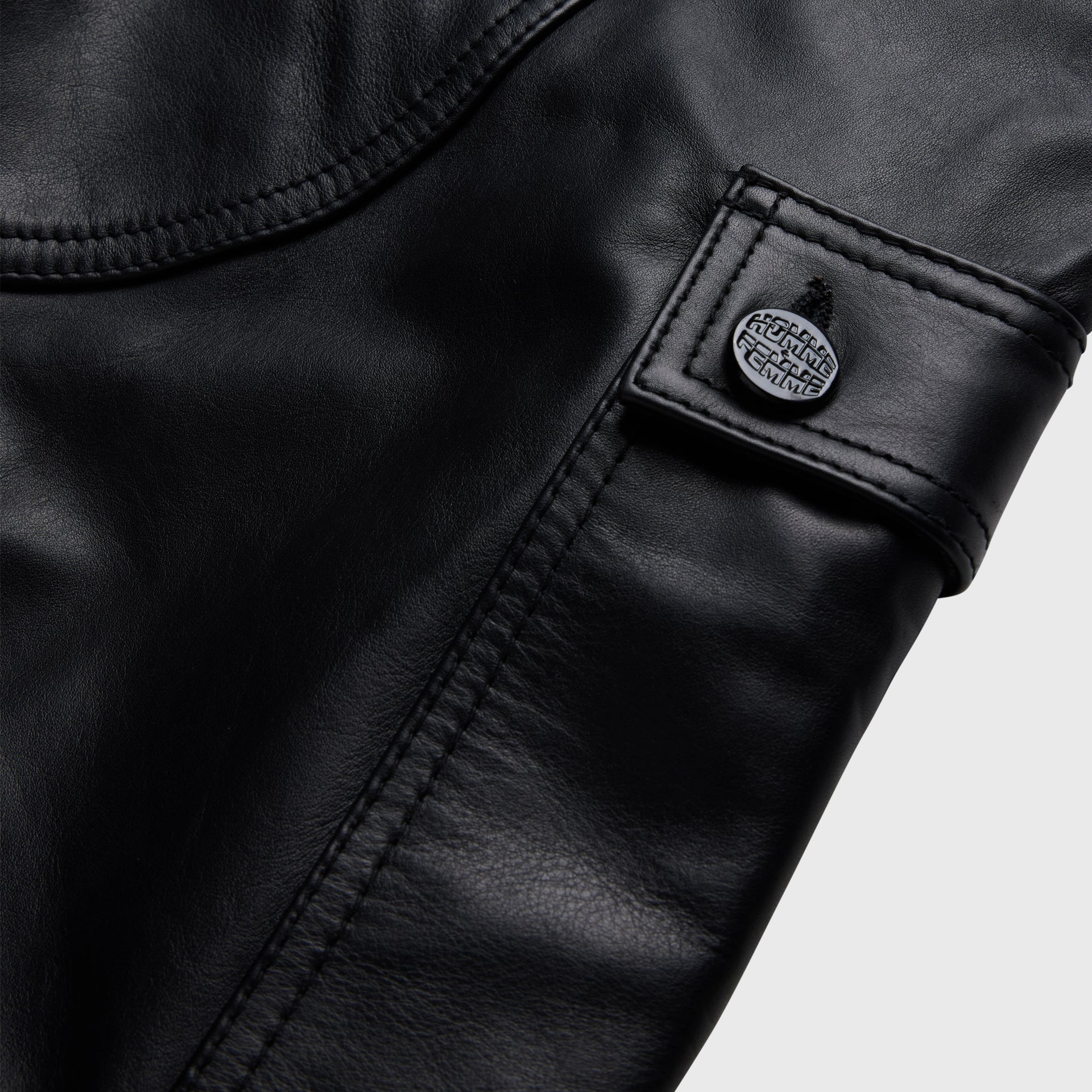 Leather Cargo Pant Black - Image 4