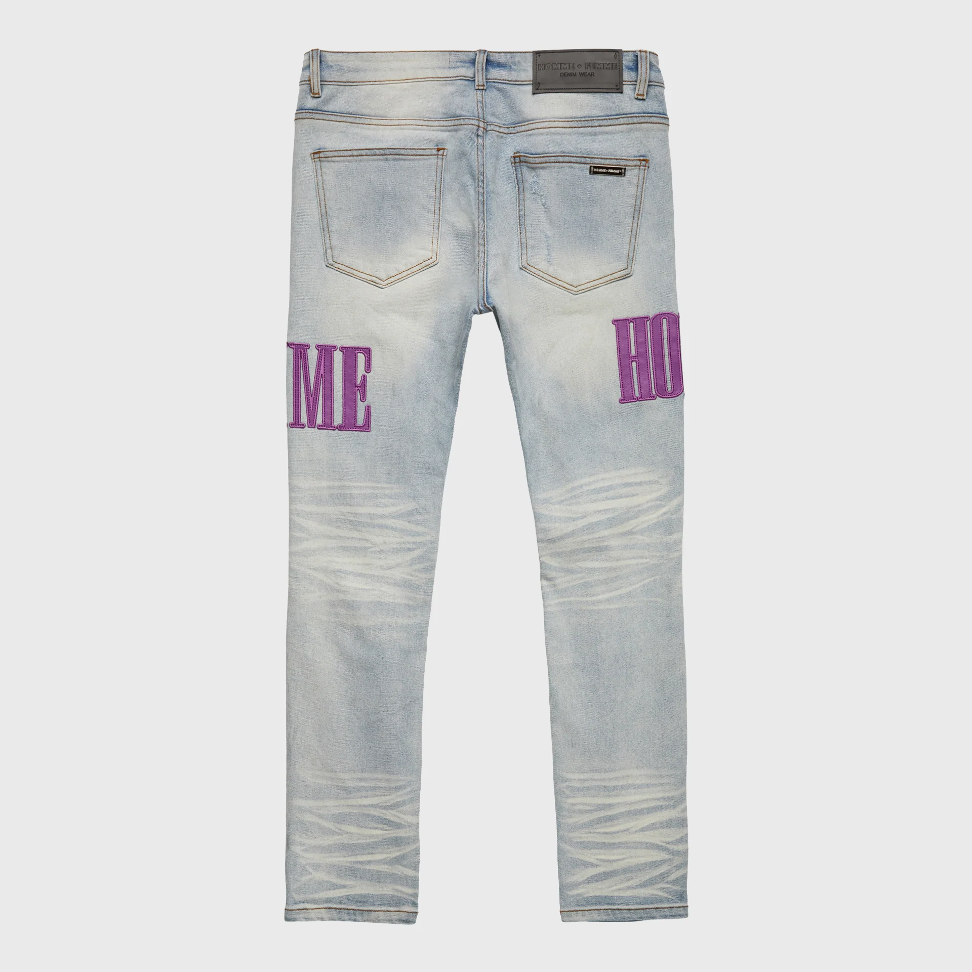 Letterman Denim Blue With Purple Letters - Image 2