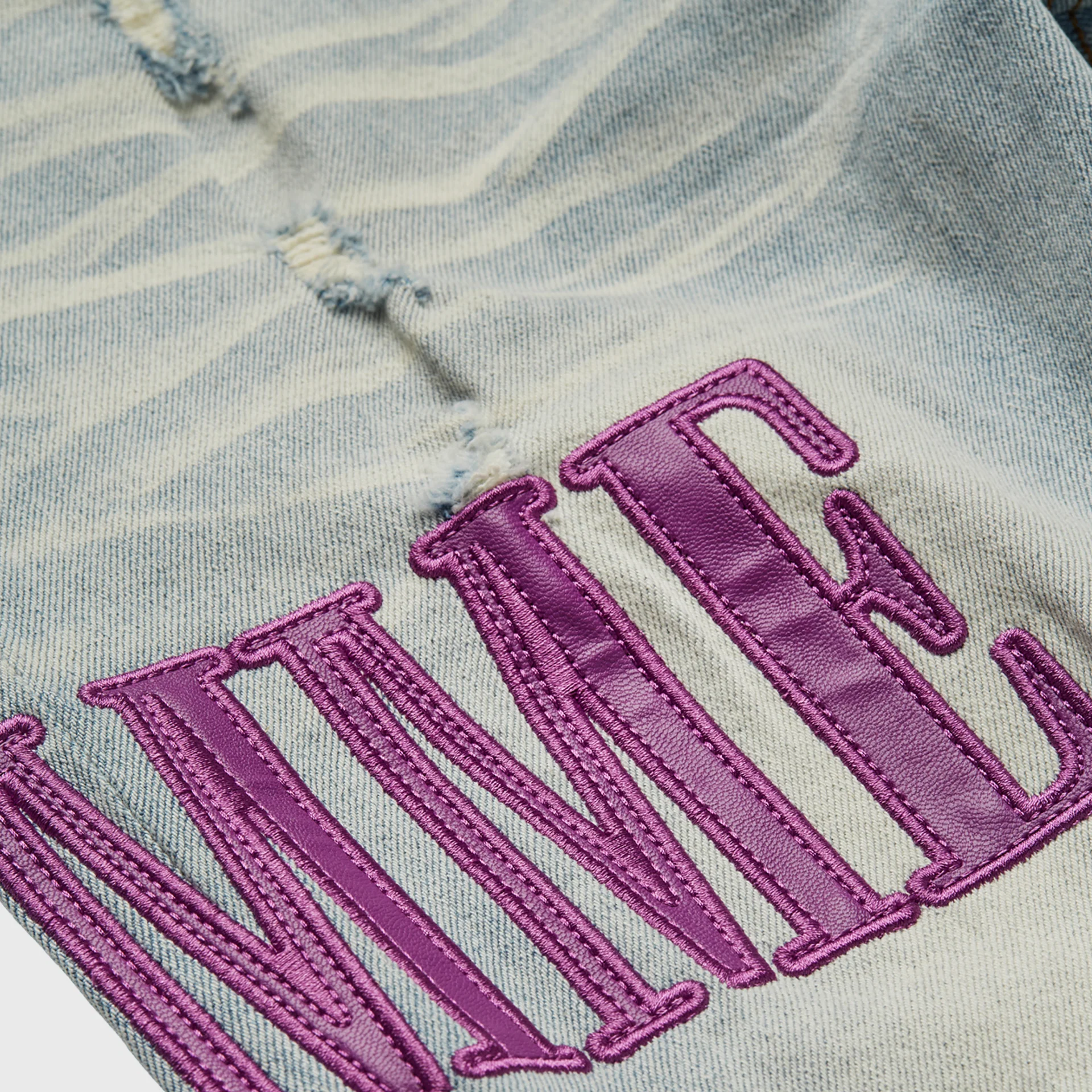 Letterman Denim Blue With Purple Letters - Image 3