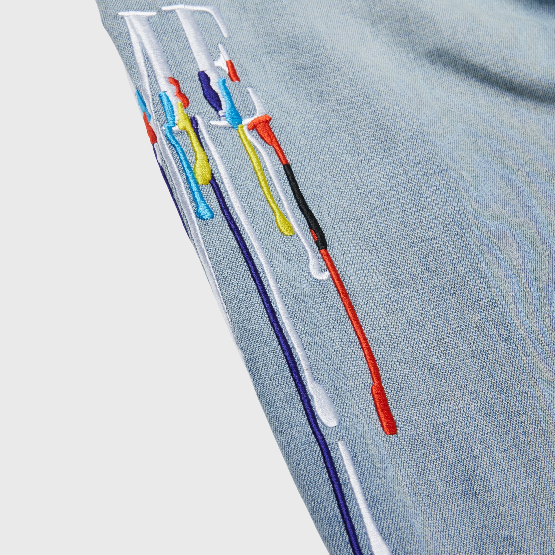 Letterman Drip Denim Blue With White Letters - Image 5