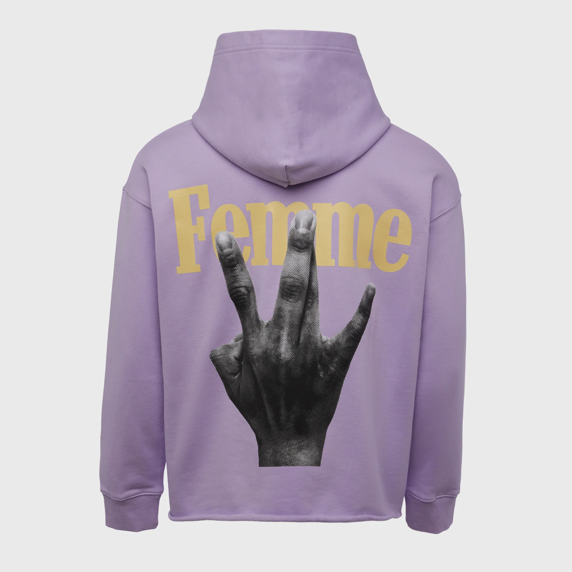Twisted Fingers Hoodie Lavender with Red and Cream - Image 2