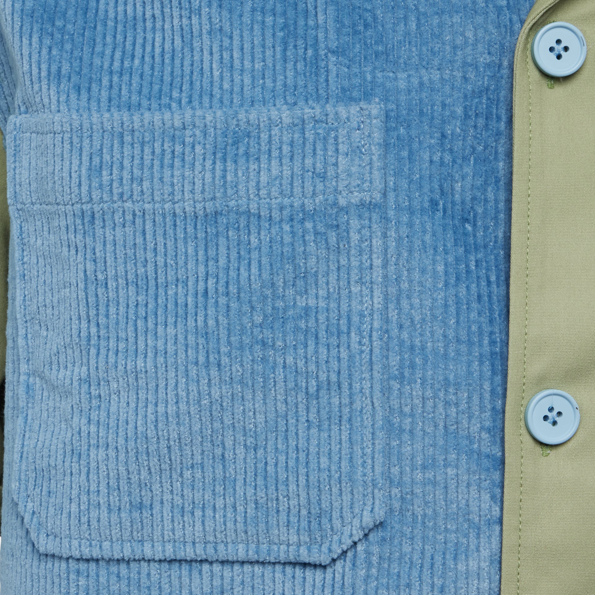 Paneled Corduroy Shirt Sage - Image 4