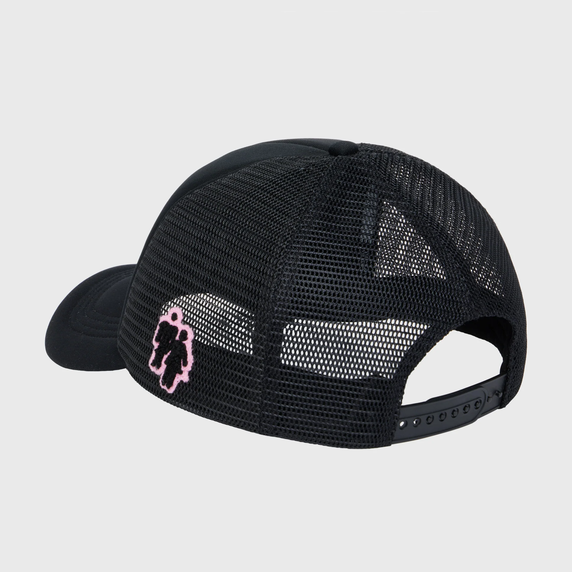 Fake Love Trucker Hat Black and Pink - Image 3