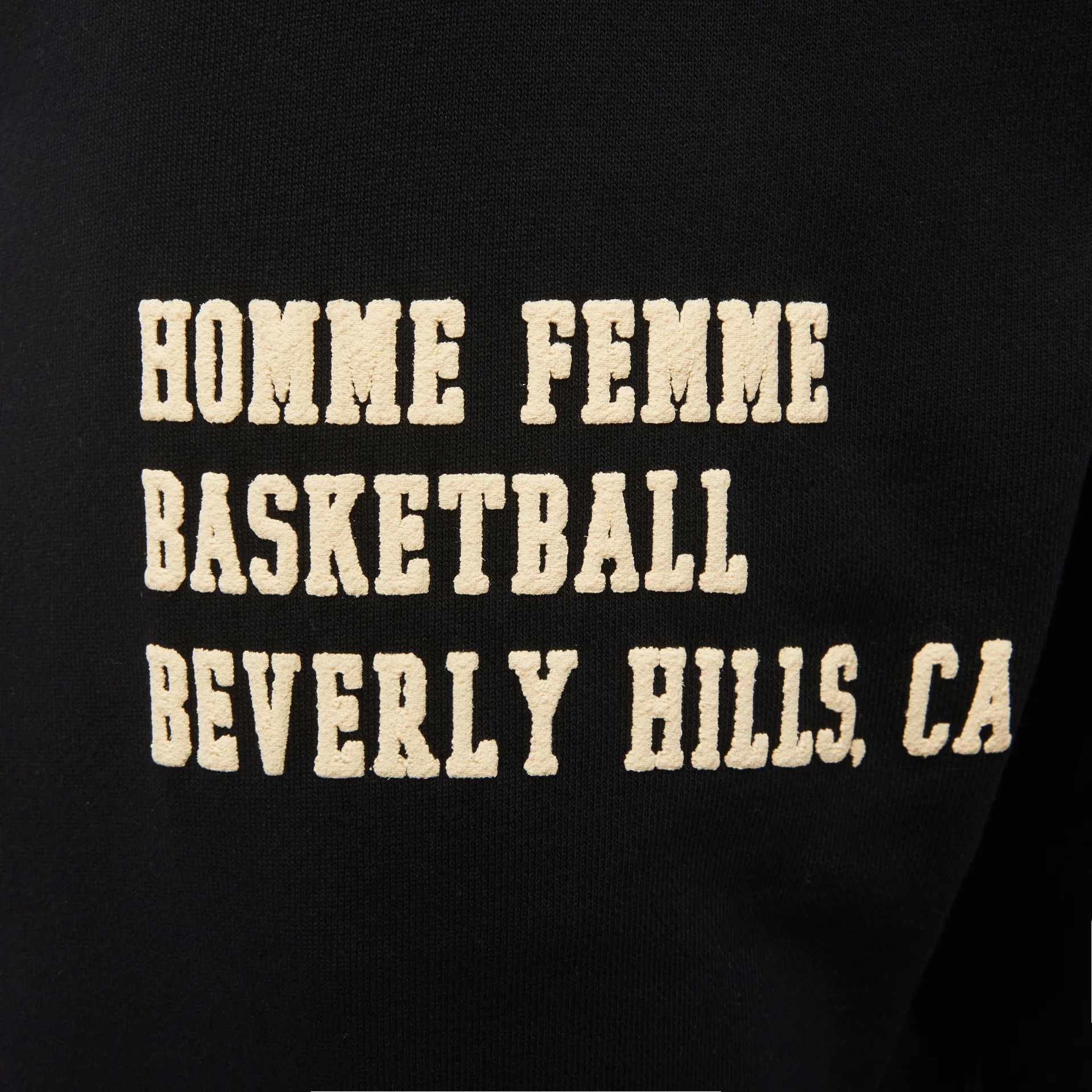 Homme Femme Basketball Sweats Black - Image 3
