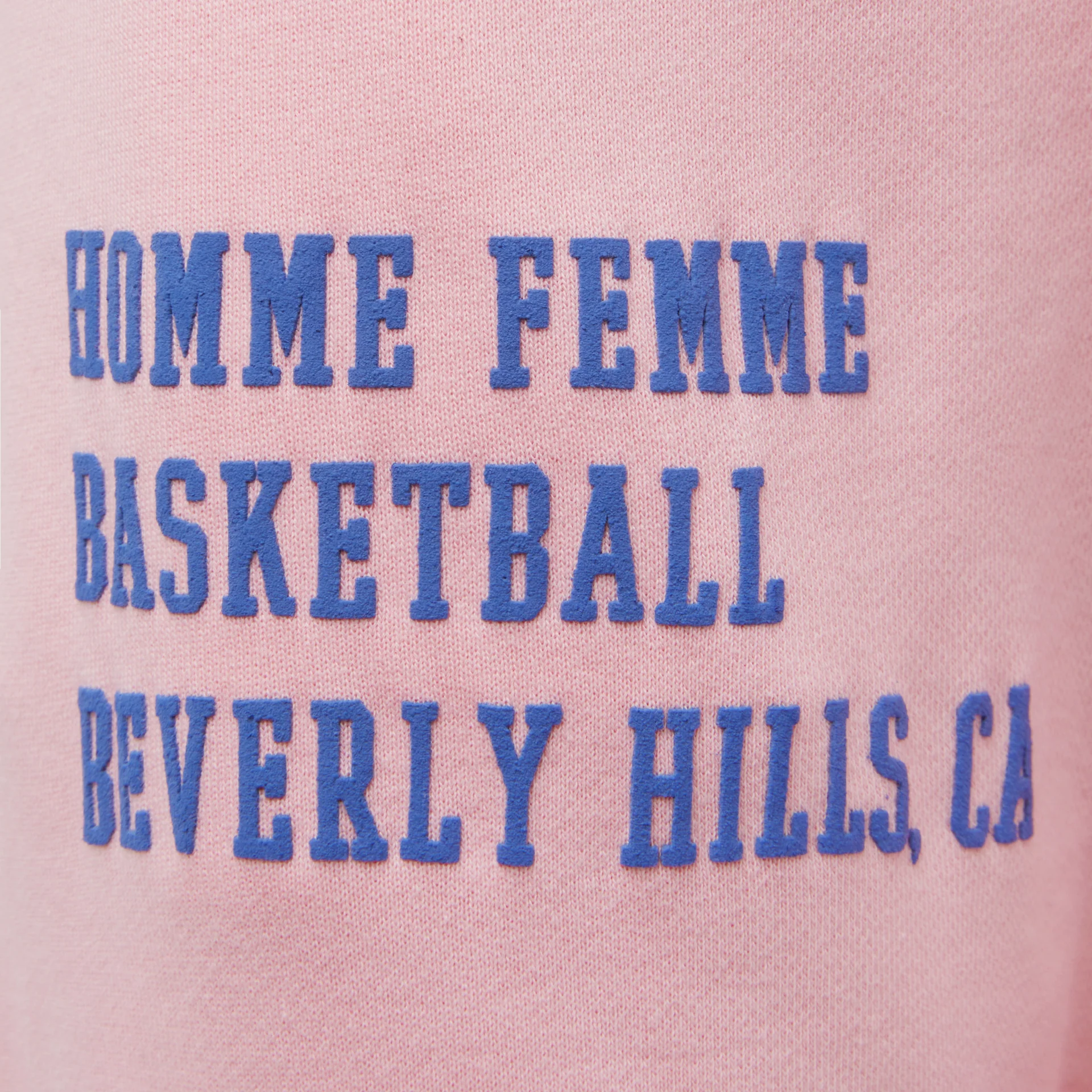 Homme Femme Basketball Sweats Pink - Image 3