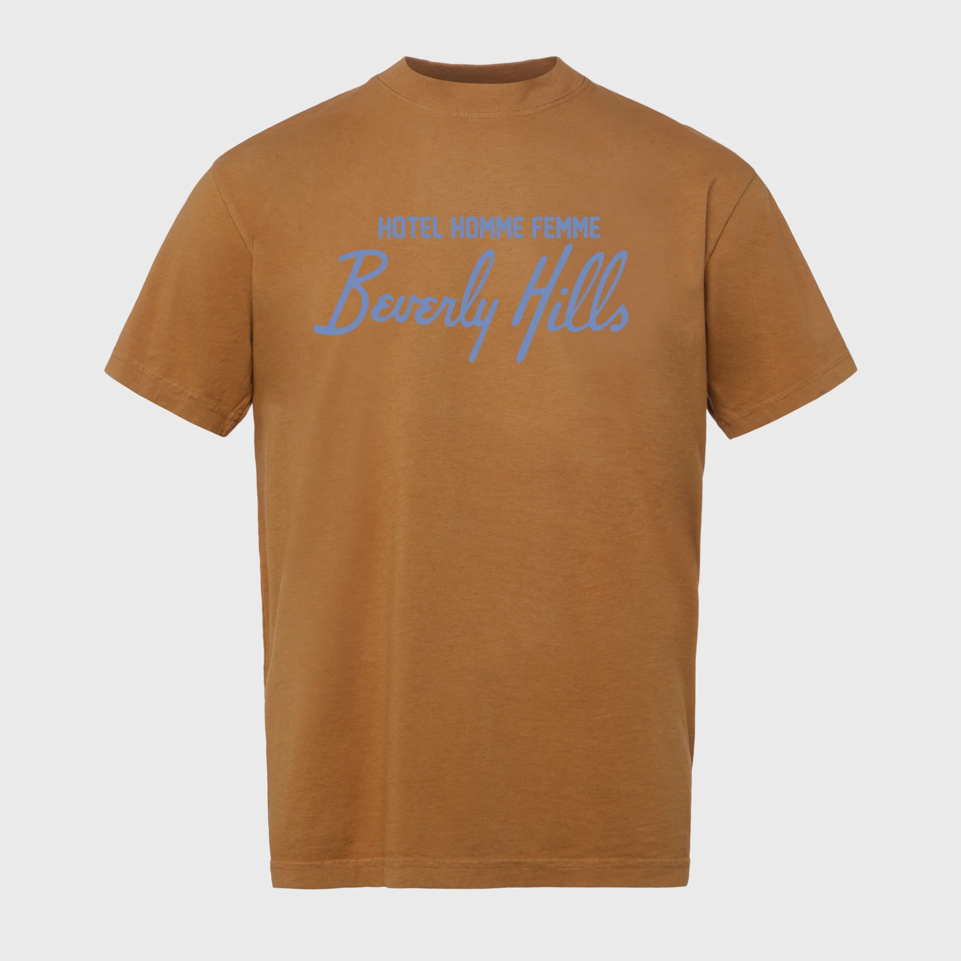 Hotel Homme Femme Tee Brown and Light Blue