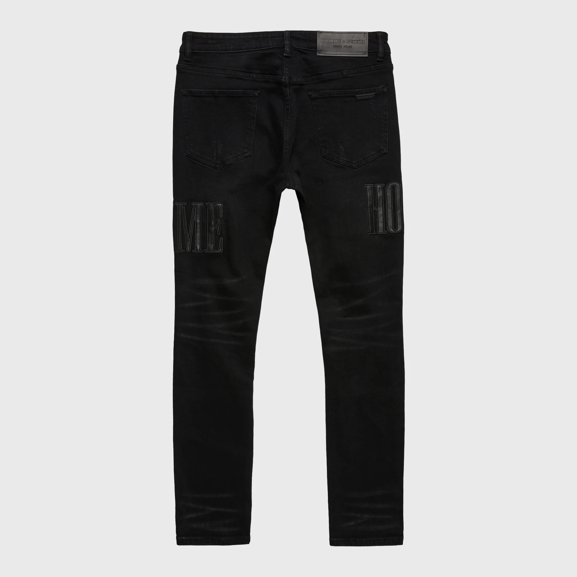 Letterman Denim Black With Black Letters - Image 2