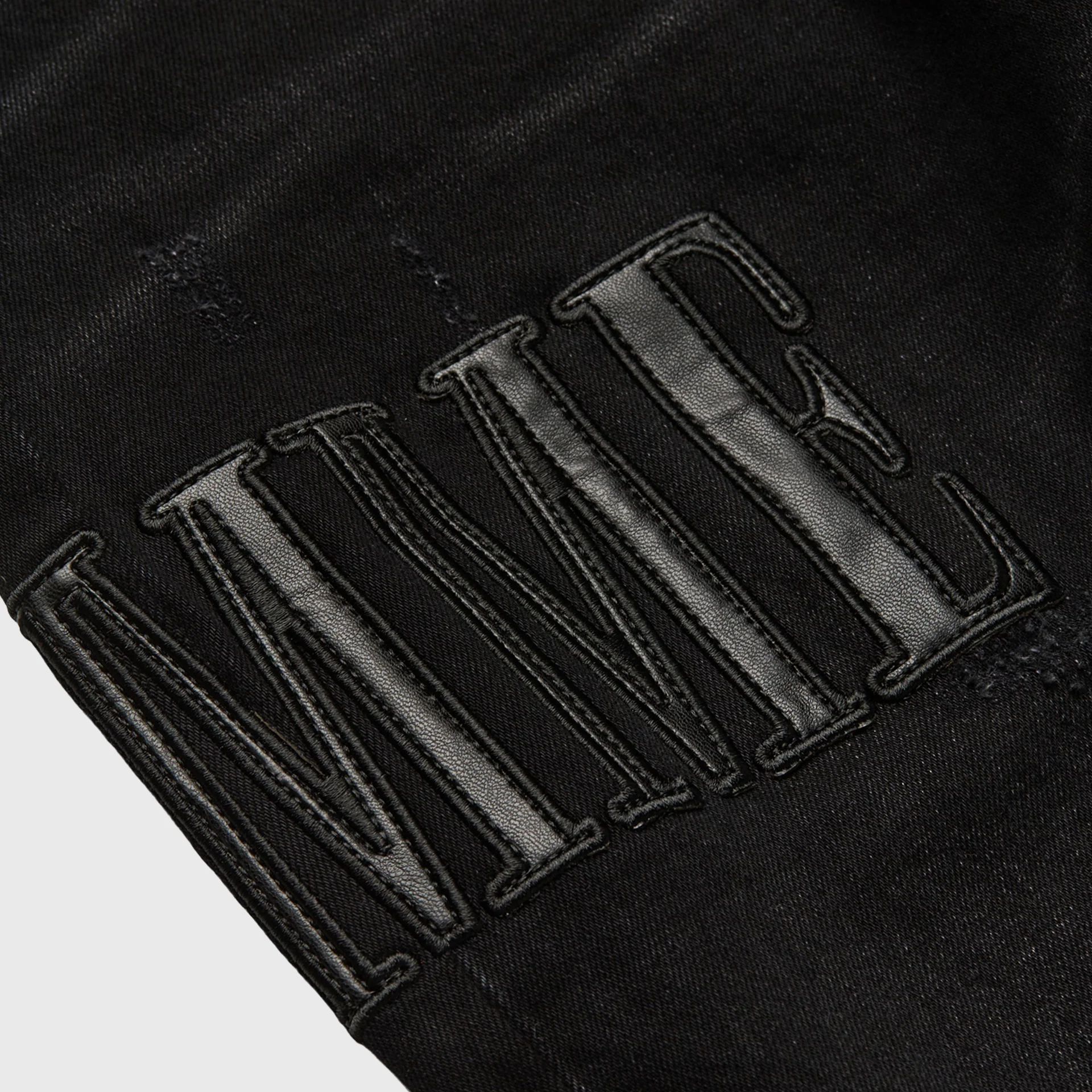 Letterman Denim Black With Black Letters - Image 3