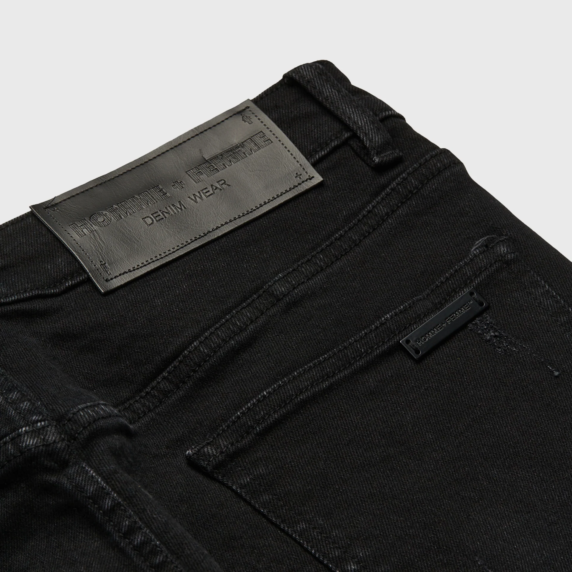 Letterman Denim Black With Black Letters - Image 4
