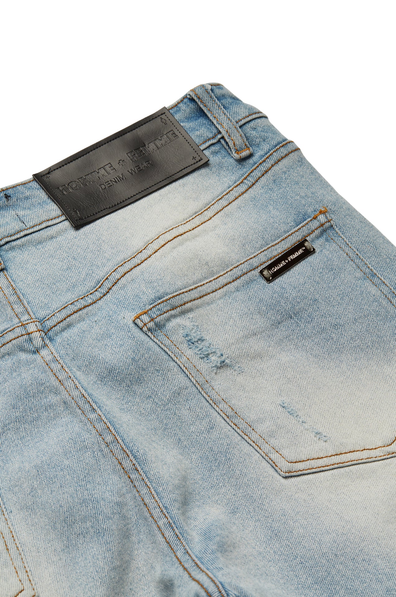 Letterman Denim Blue With Aqua, Turquoise, and Pink Letters - Image 4