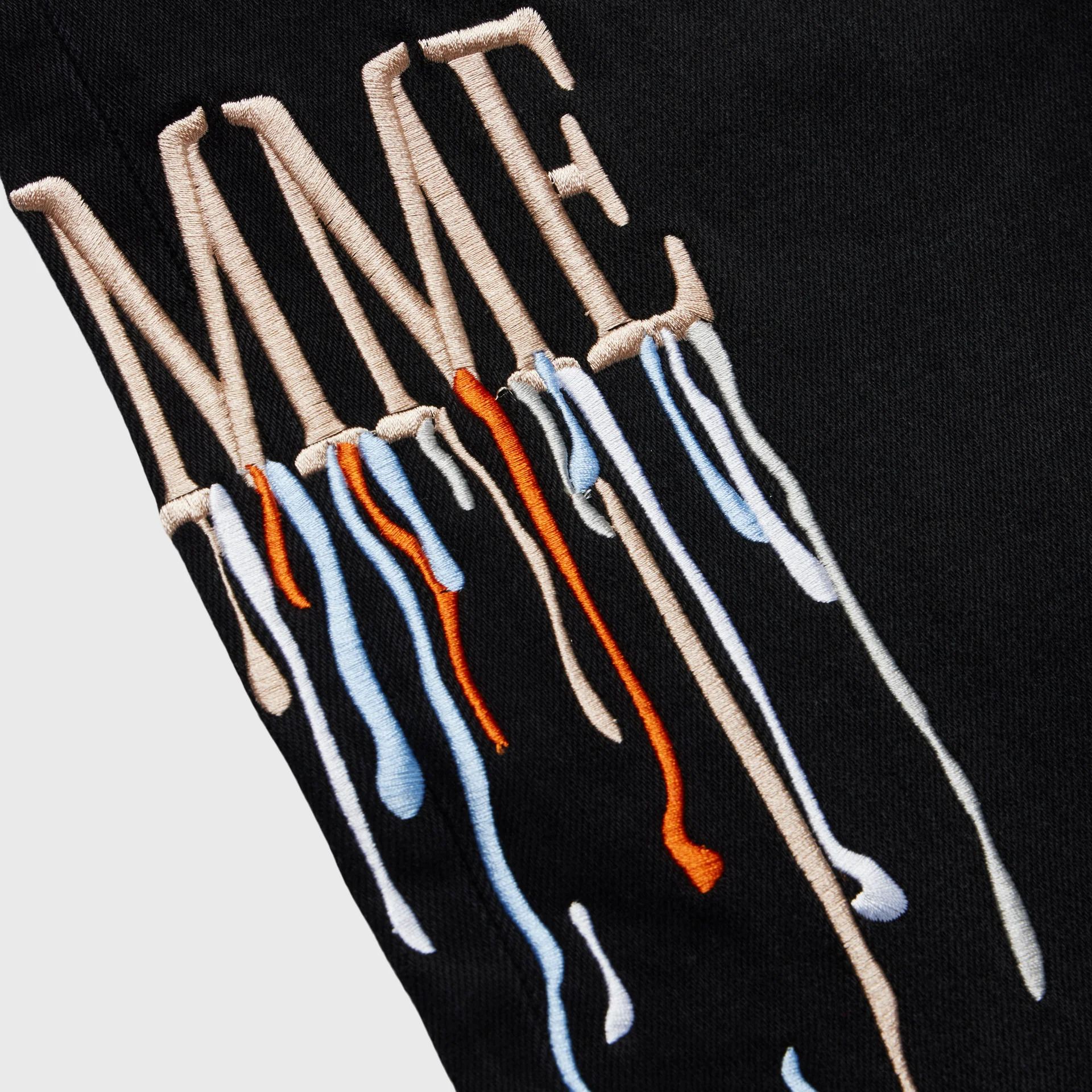 Letterman Drip Denim Black With Brown Letters - Image 4