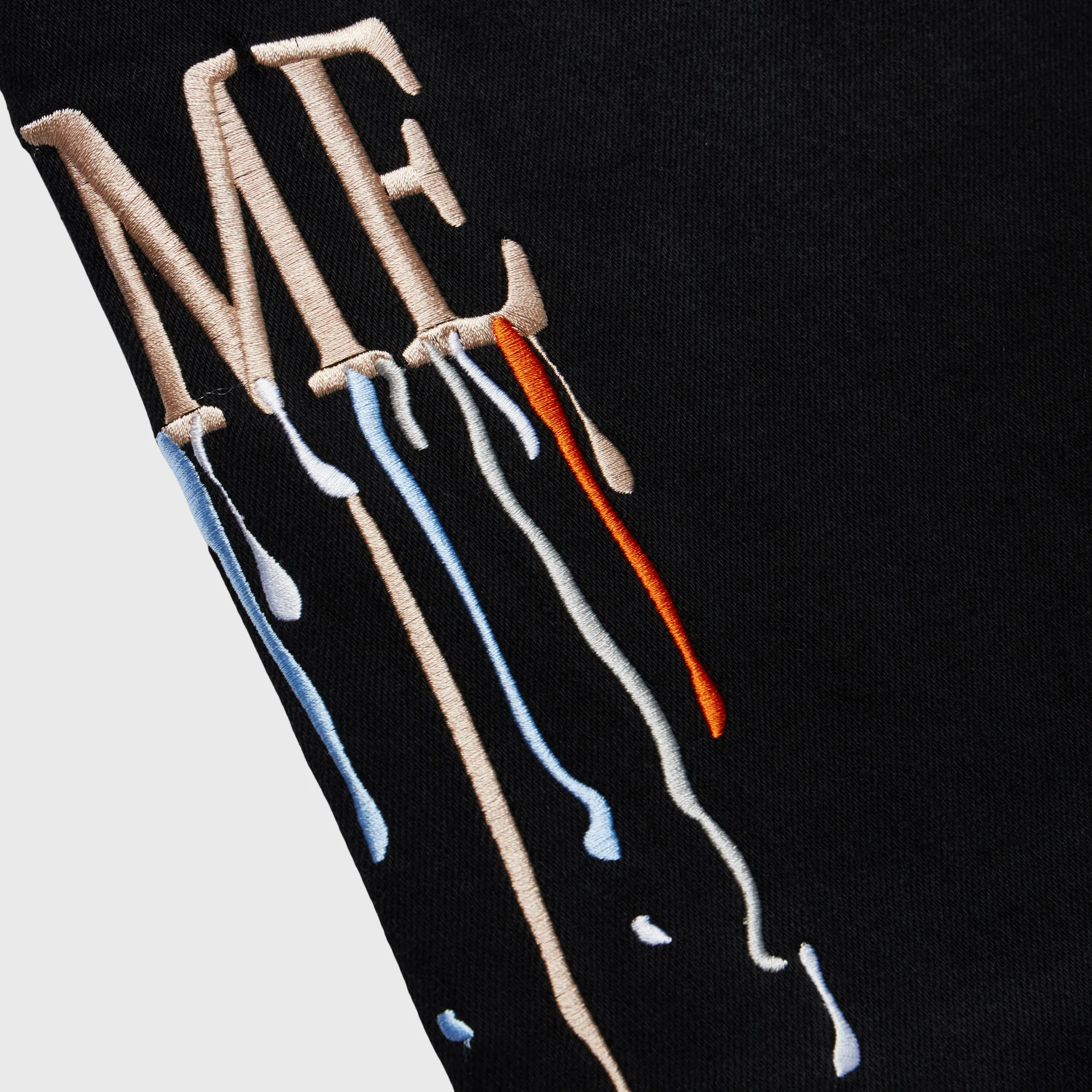 Letterman Drip Denim Black With Brown Letters - Image 6