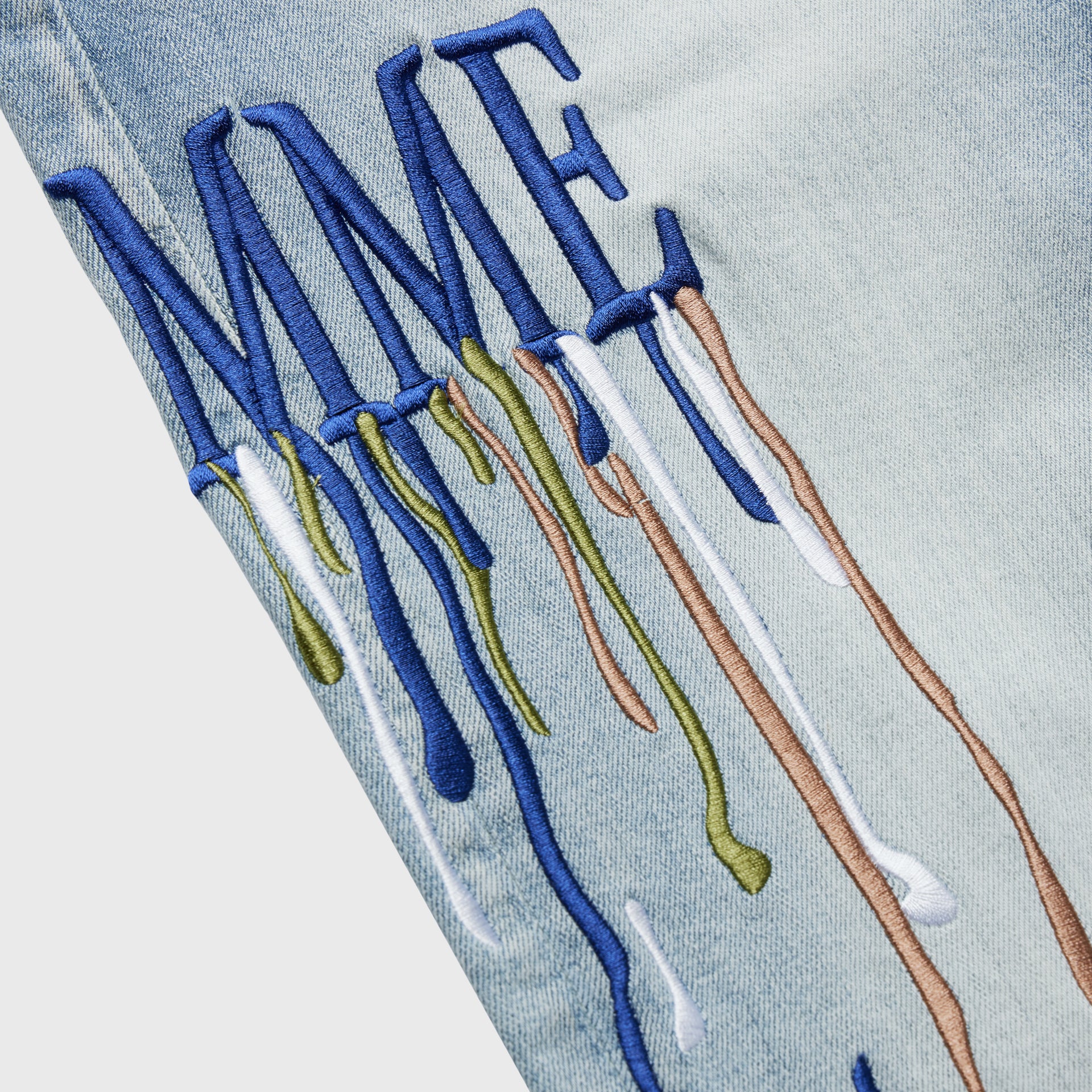 Letterman Drip Denim Blue With Navy Letters - Image 3