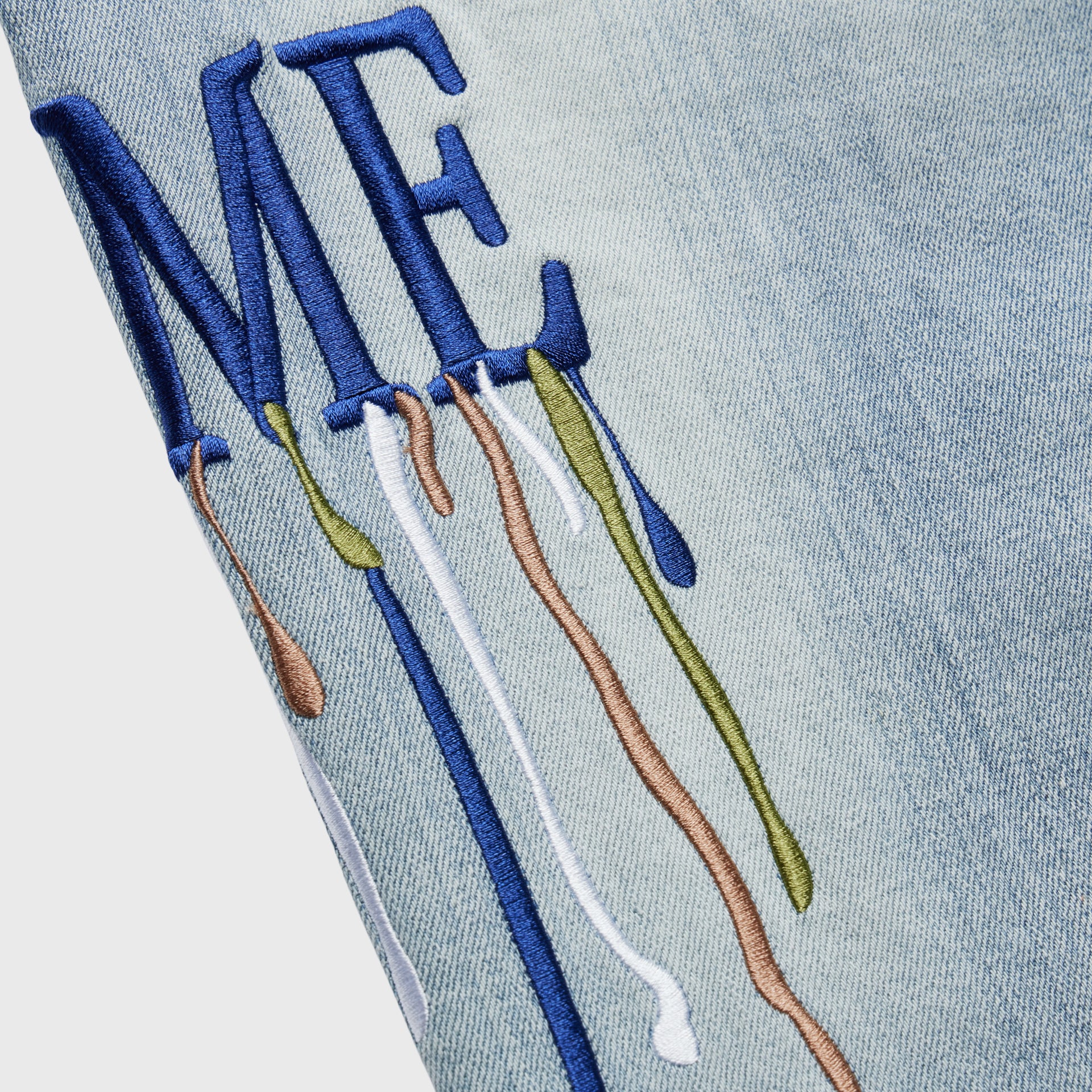 Letterman Drip Denim Blue With Navy Letters - Image 5