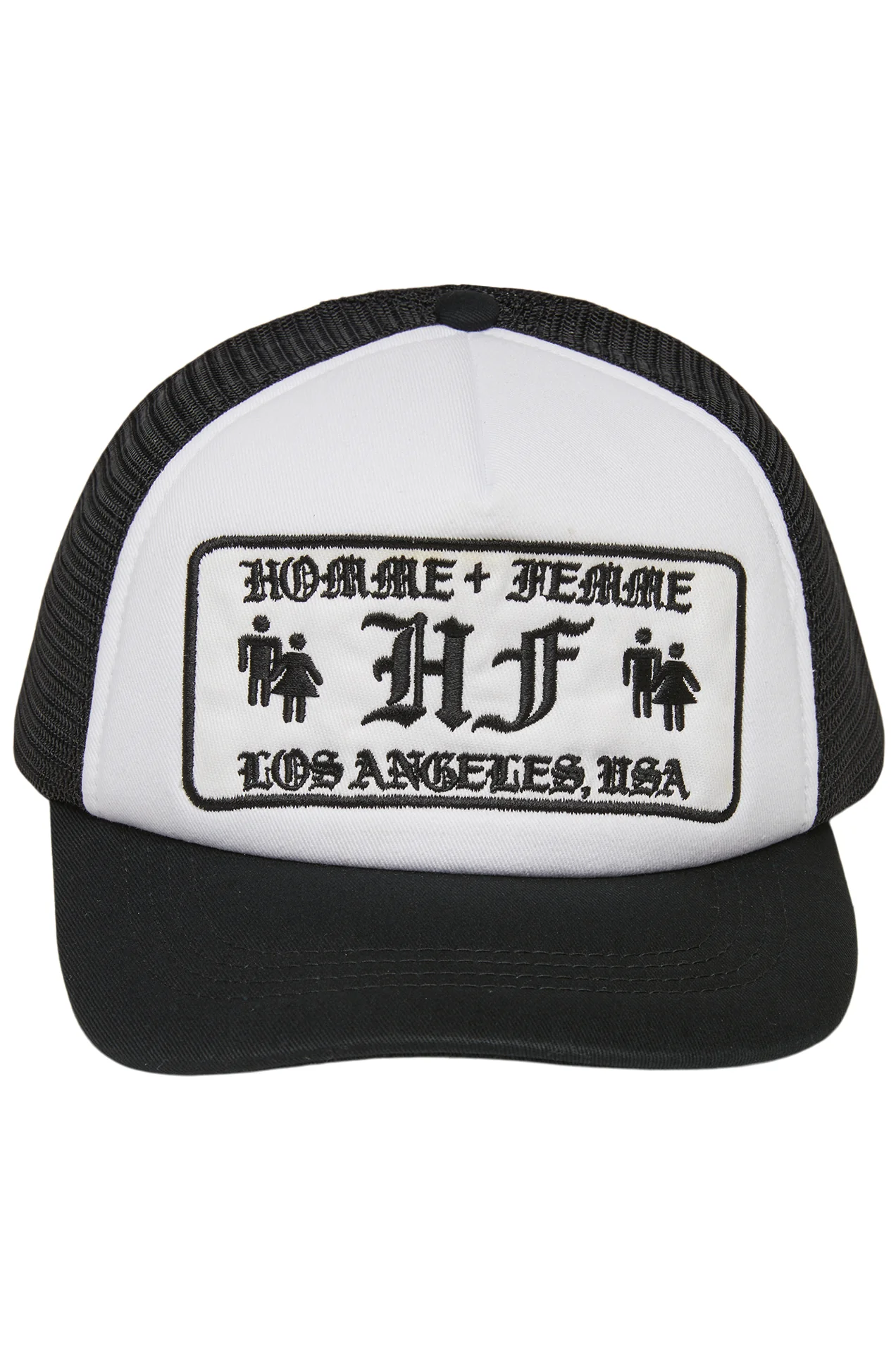 Old English Logo Trucker White - Image 2