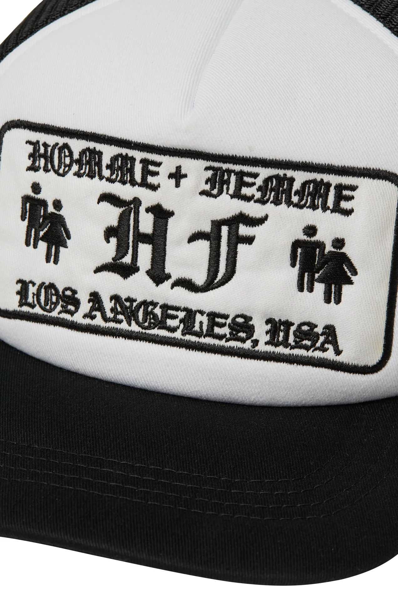 Old English Logo Trucker White - Image 4
