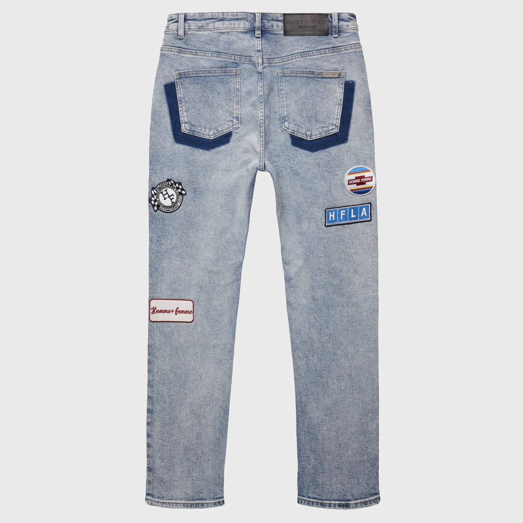 Patchwork Denim Pant Blue - Image 2