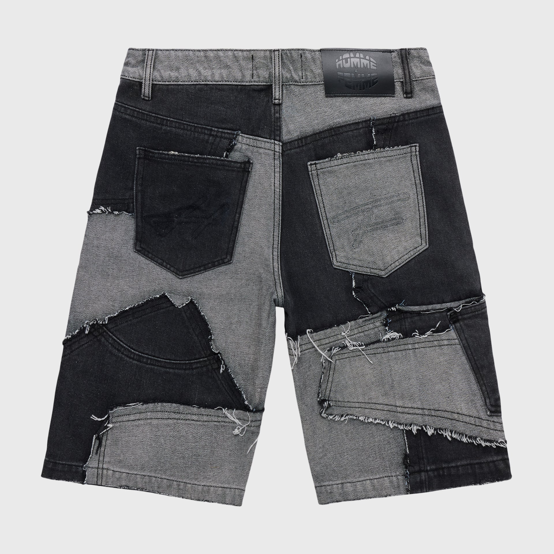 Patchwork Denim Short Black - Image 2