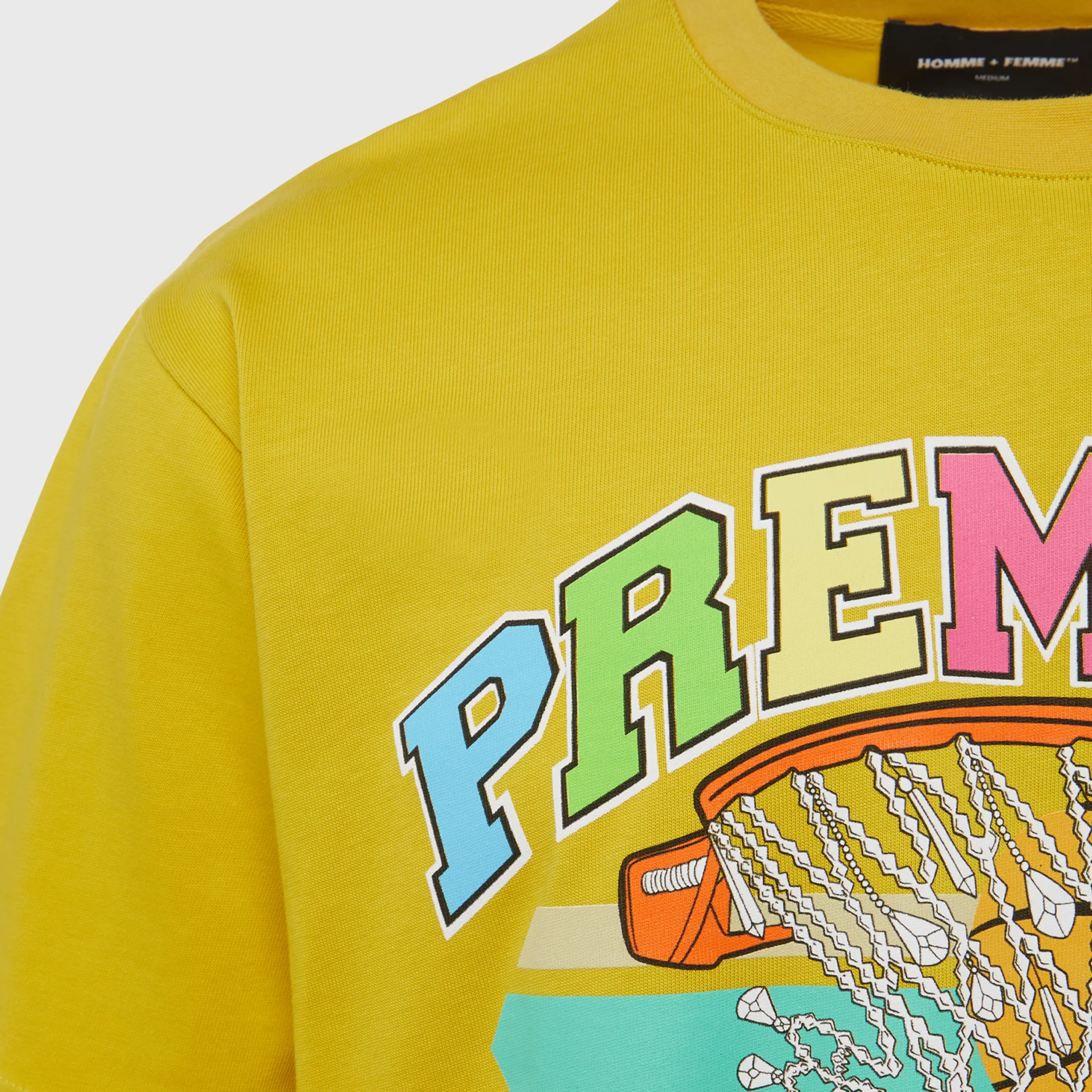Premium HF Basketball Tee Yellow - Image 2