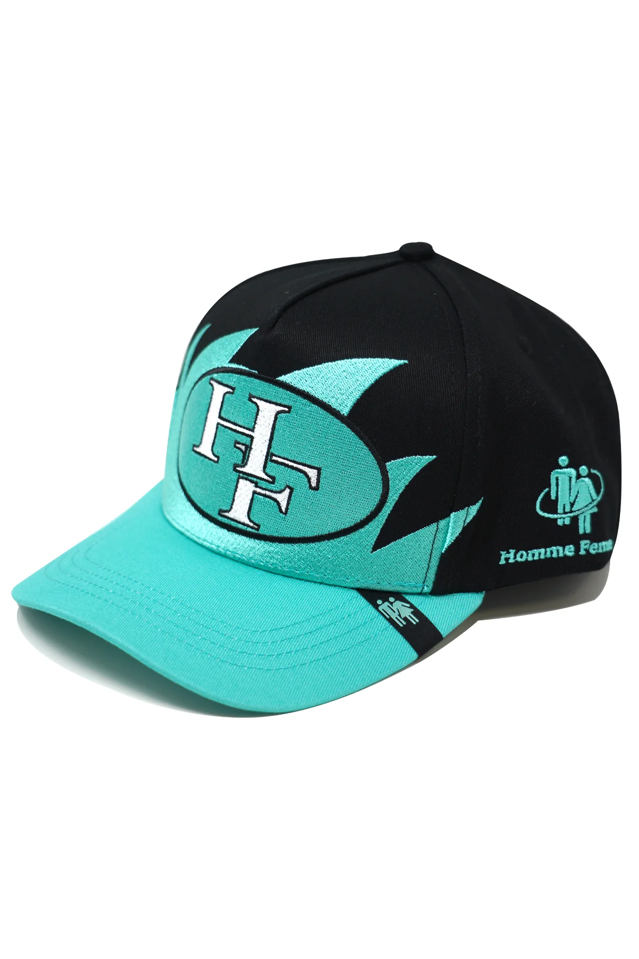 Shark Tooth Snapback Turquoise and Black - Image 2