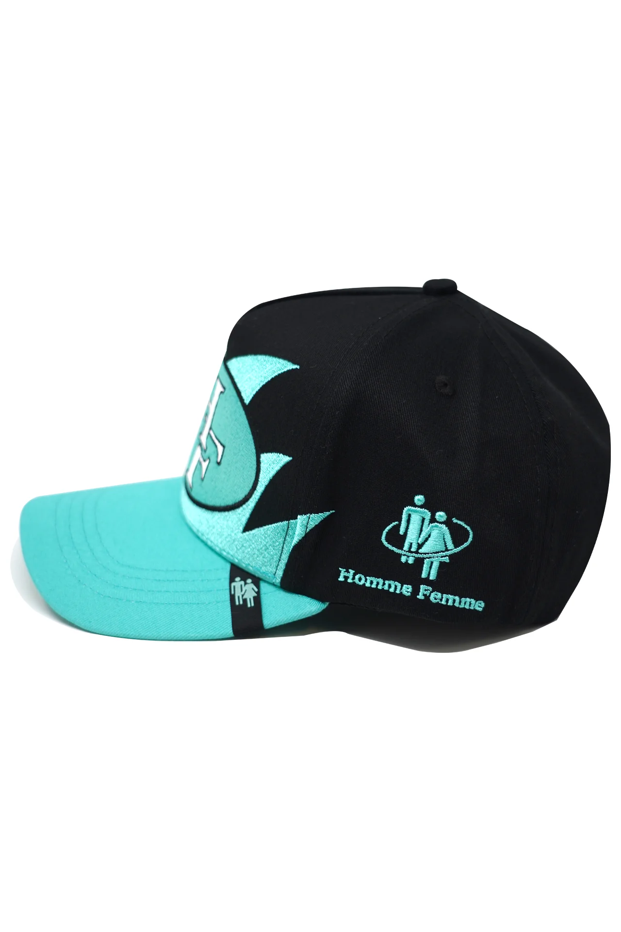 Shark Tooth Snapback Turquoise and Black - Image 4
