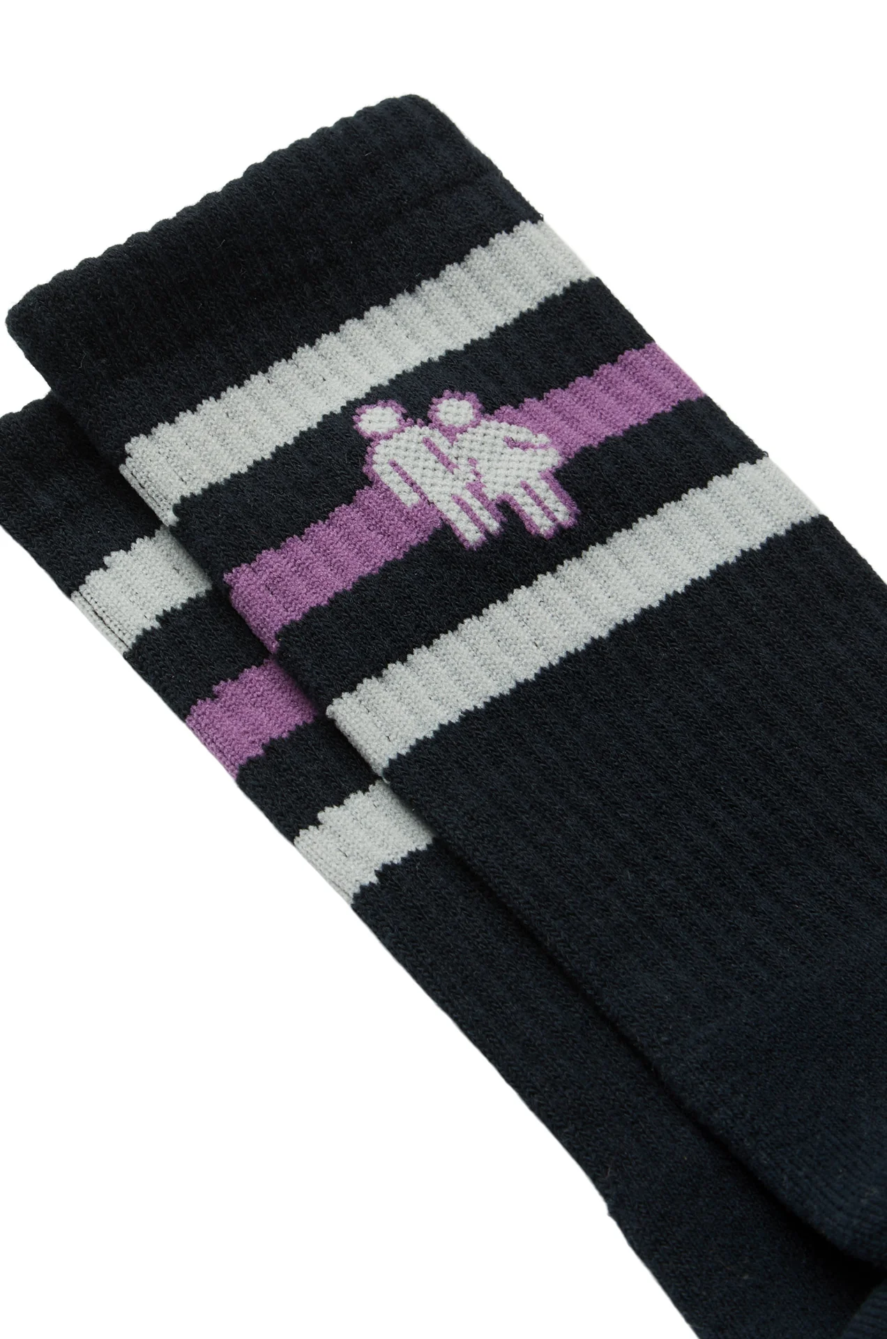 Trademark Socks Black with Purple and White - Image 2