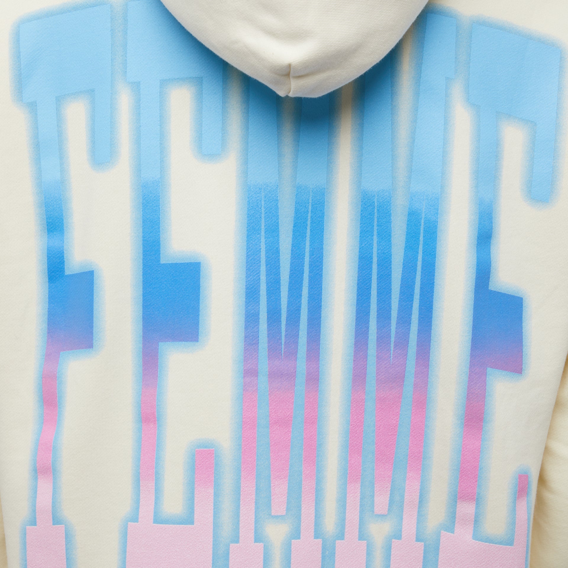 Twilight Hoodie Cream with Blue to Pink Gradient - Image 4