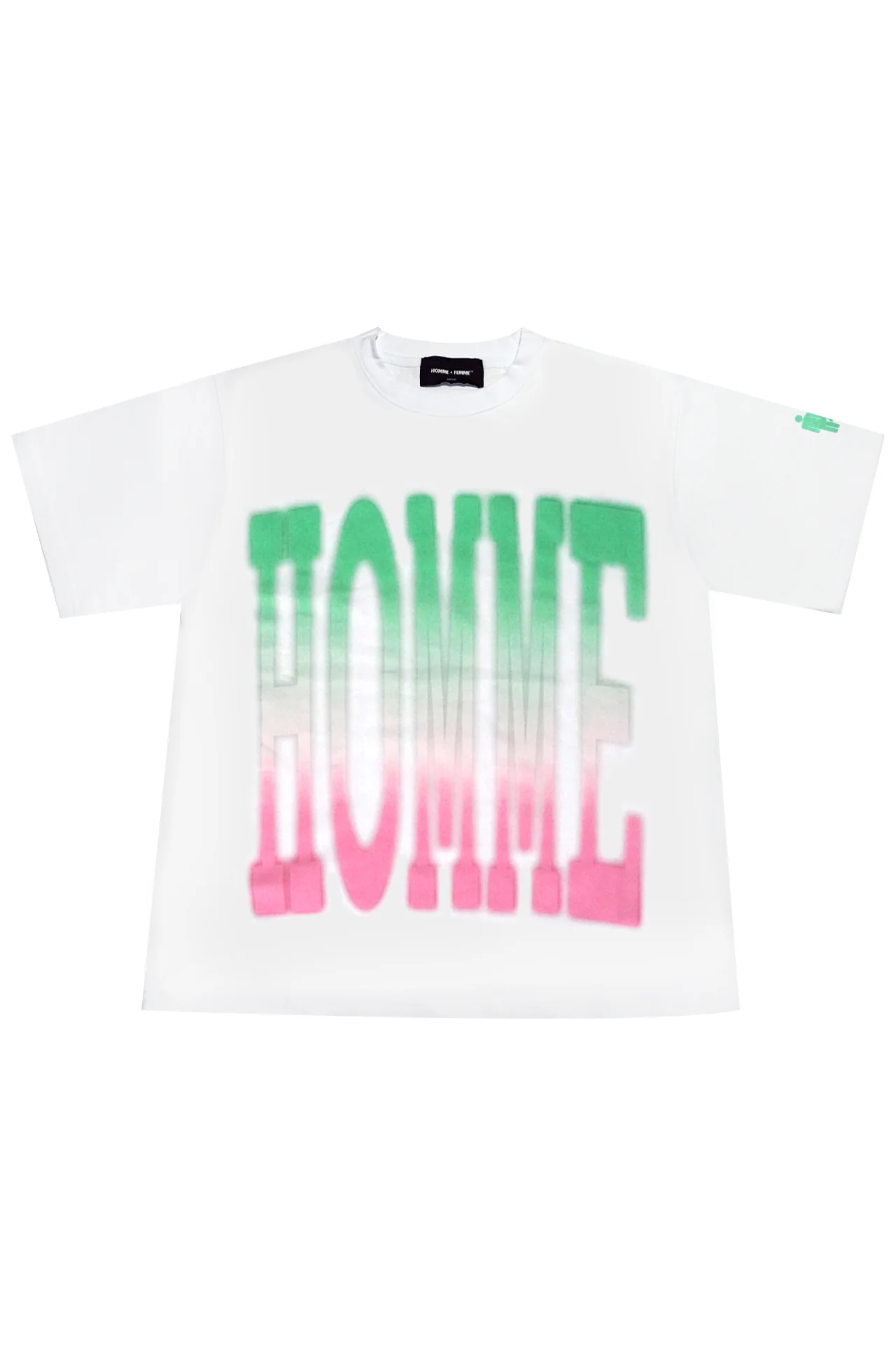 Twilight Tee White with Pink and Green