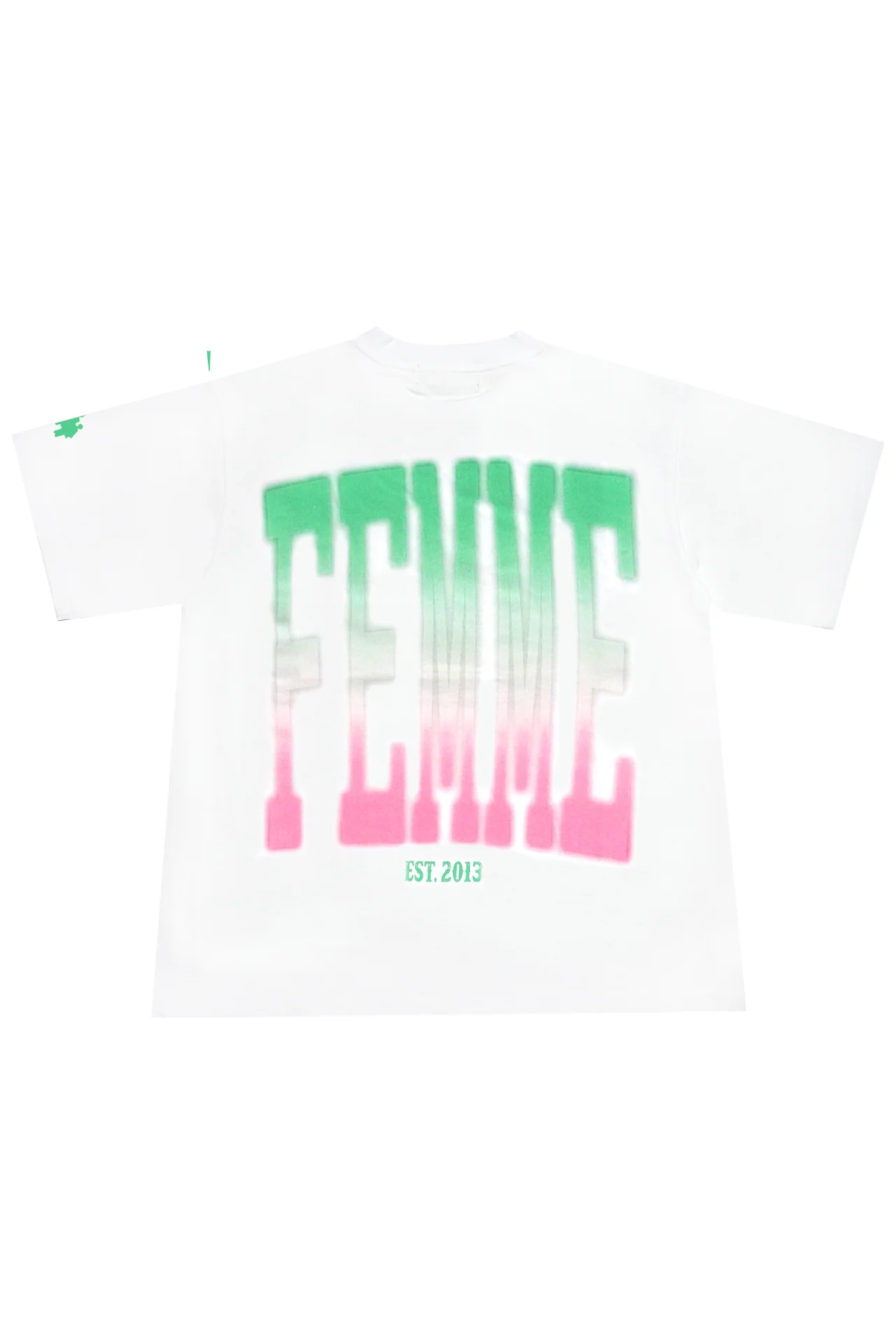 Twilight Tee White with Pink and Green - Image 3