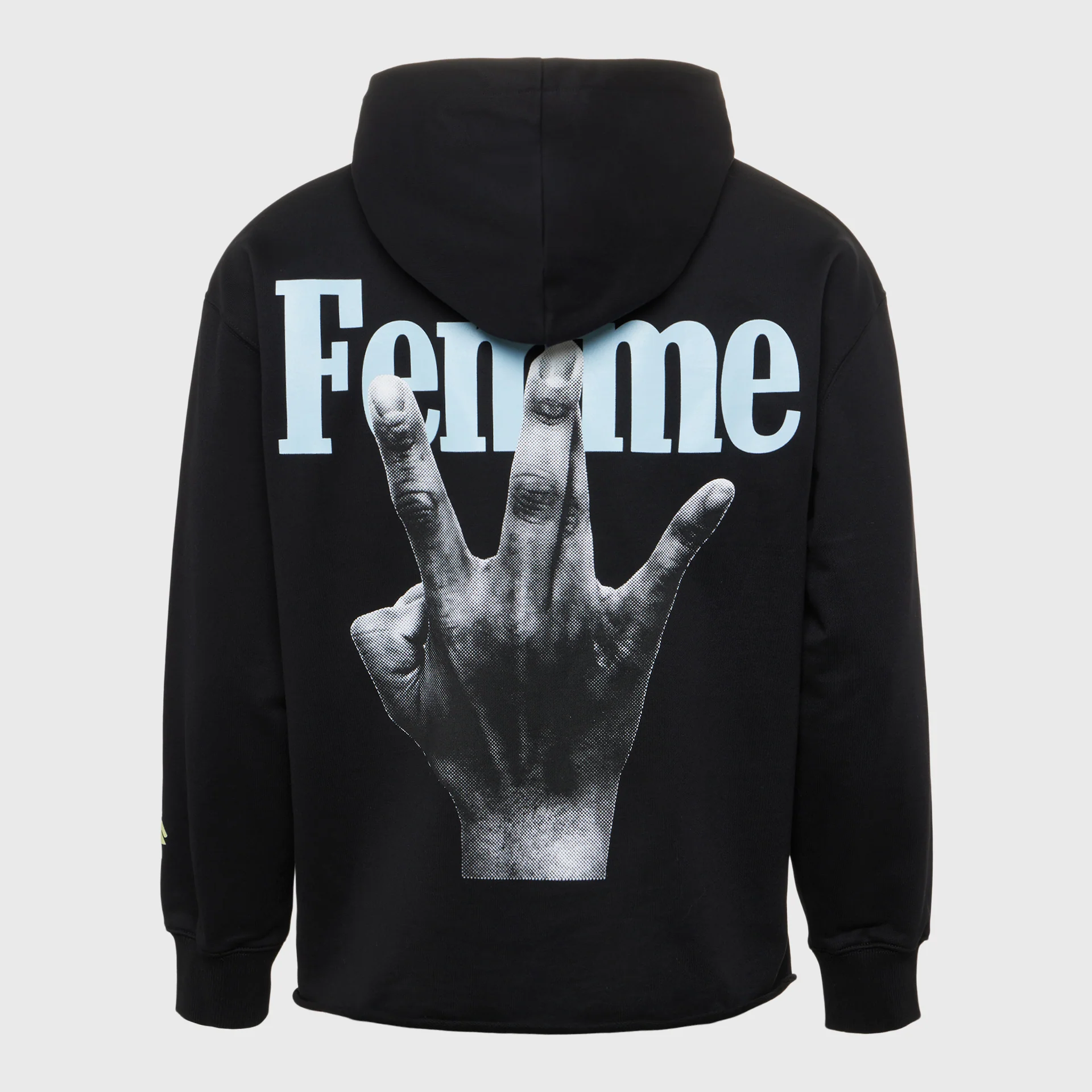 Twisted Fingers Hoodie Black with Green and Blue - Image 2