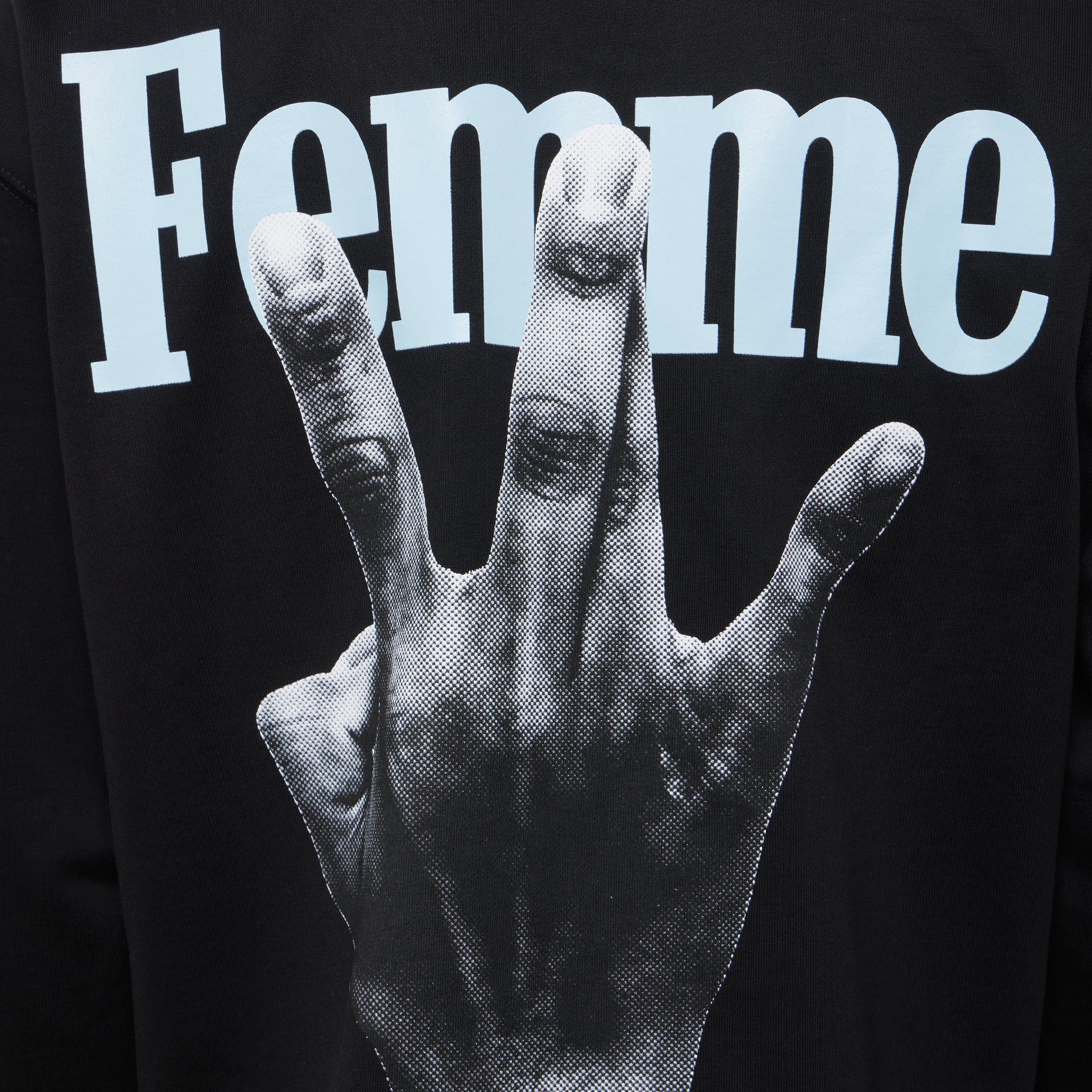 Twisted Fingers Hoodie Black with Green and Blue - Image 3