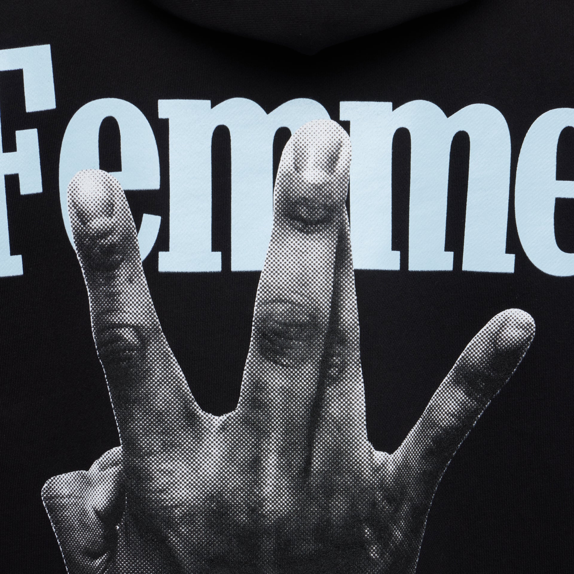 Twisted Fingers Hoodie Black with Pink and Light Blue - Image 4