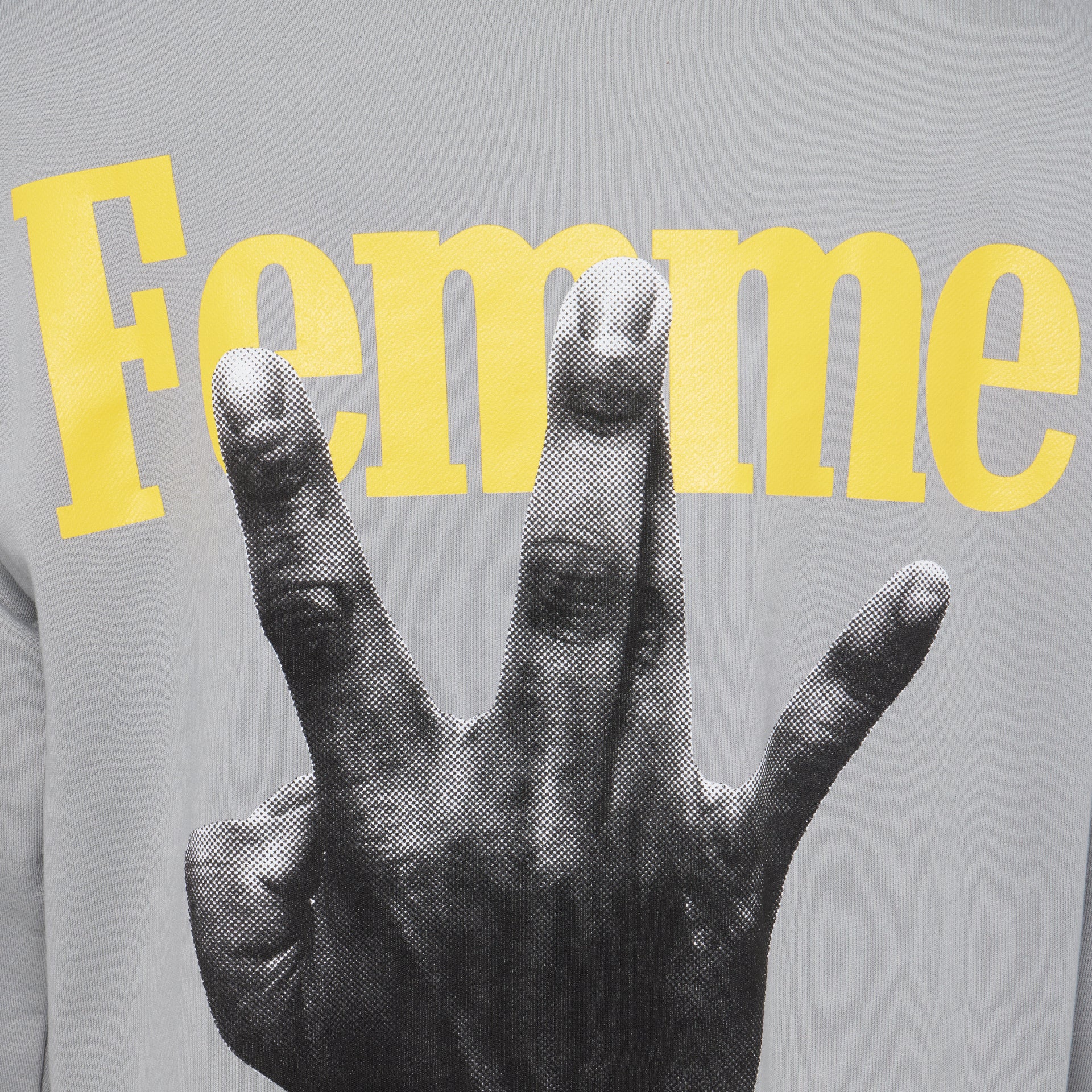 Twisted Fingers Hoodie Grey with Light Blue and Yellow - Image 4