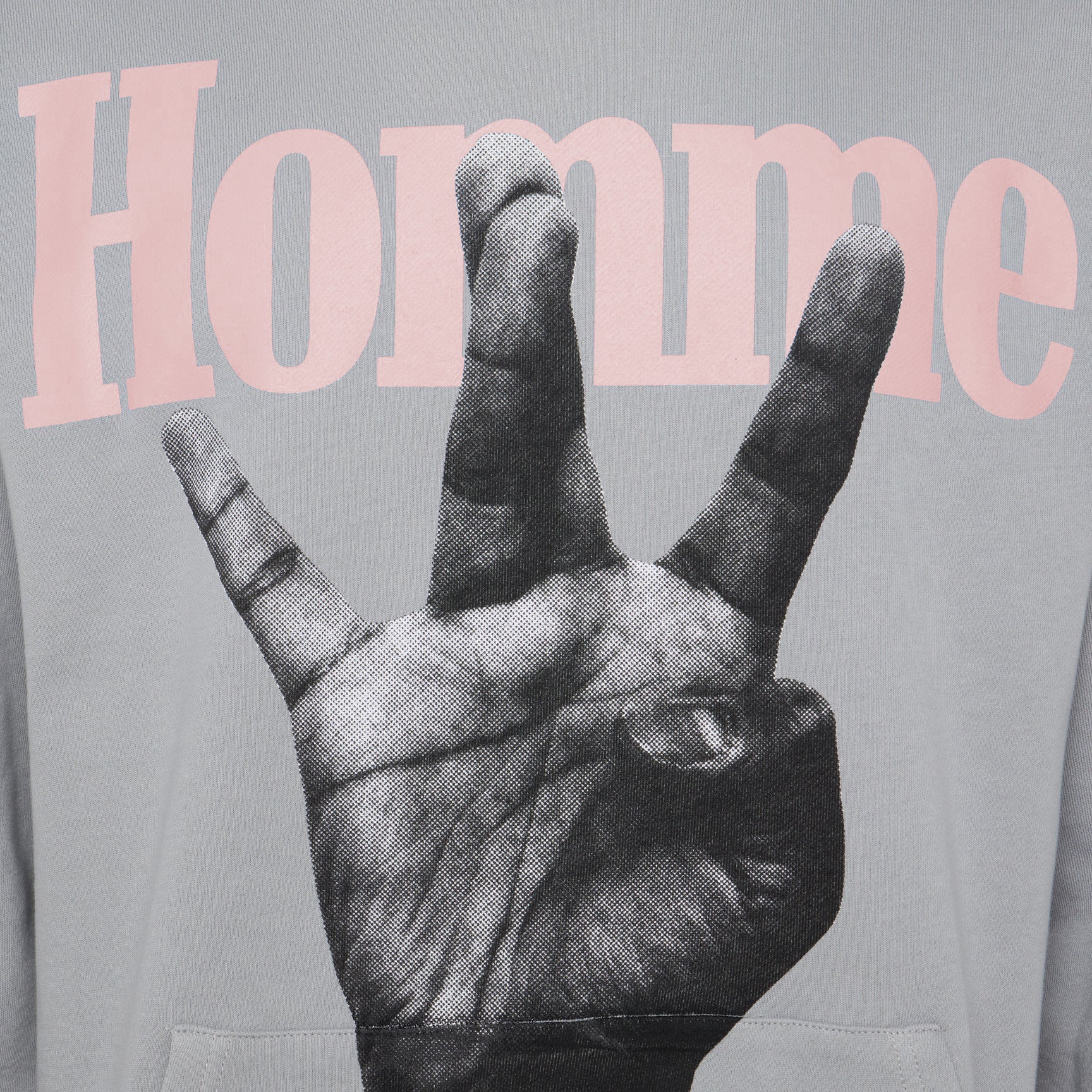 Twisted Fingers Hoodie Grey with Light Pink and Blue - Image 3