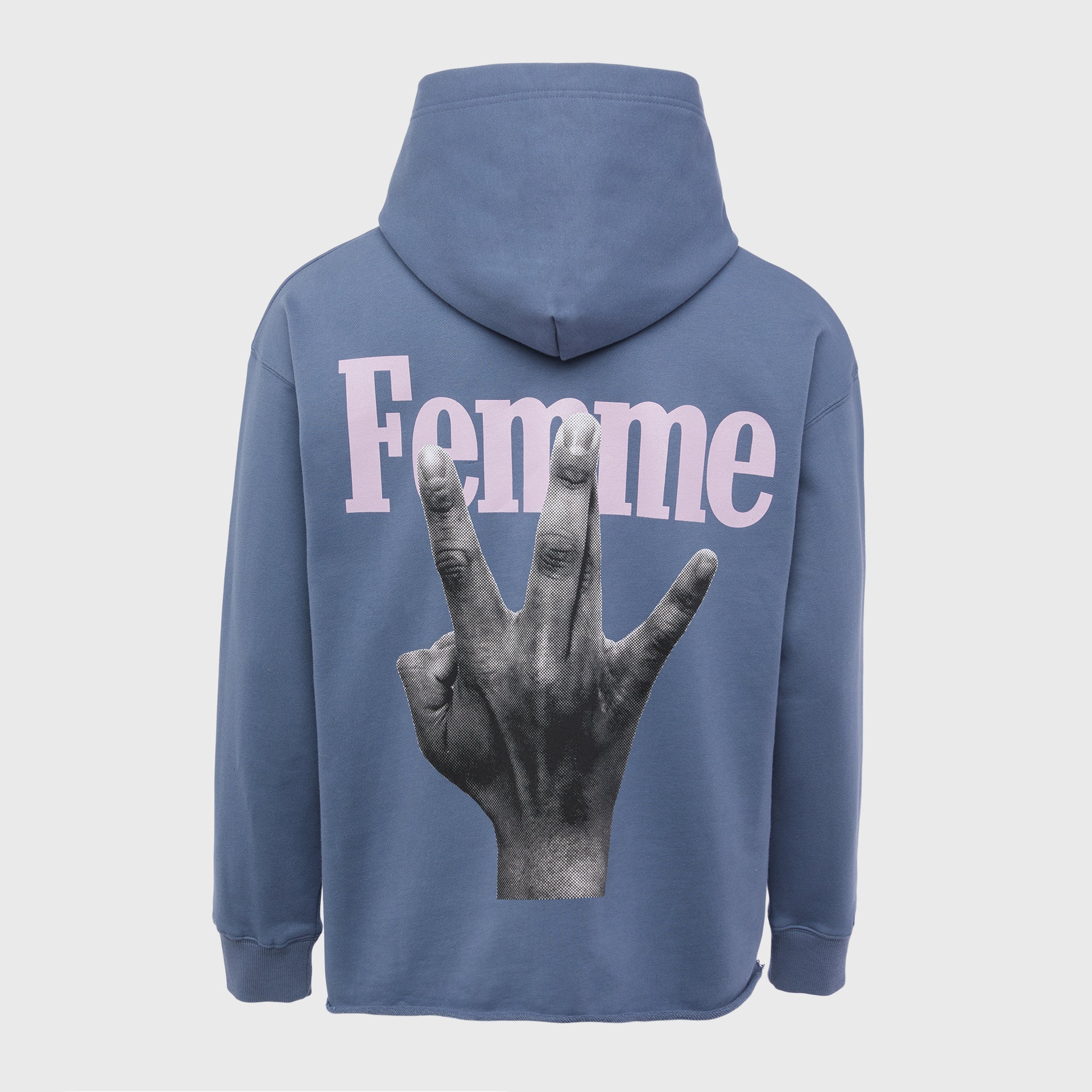 Twisted Fingers Hoodie Navy with Cream and Lavender - Image 2