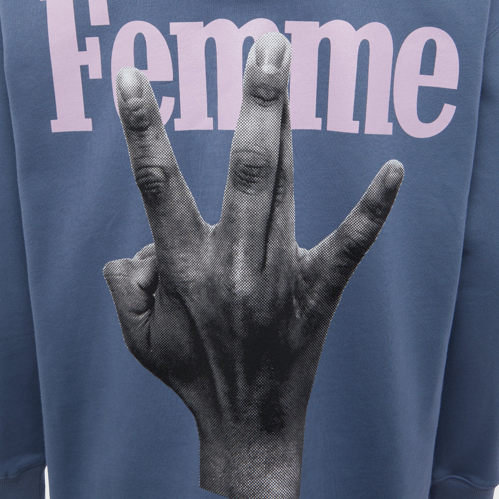 Twisted Fingers Hoodie Navy with Cream and Lavender - Image 4