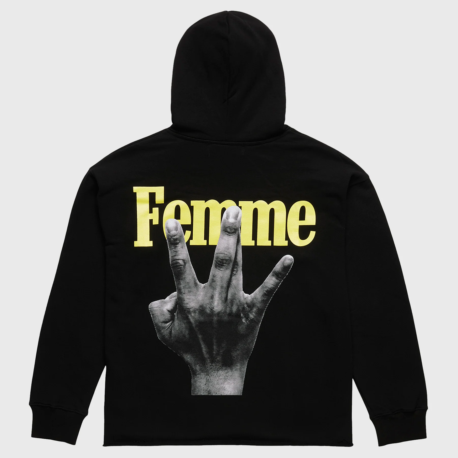 Twisted Fingers Hoodie Black with Orange and Yellow - Image 2