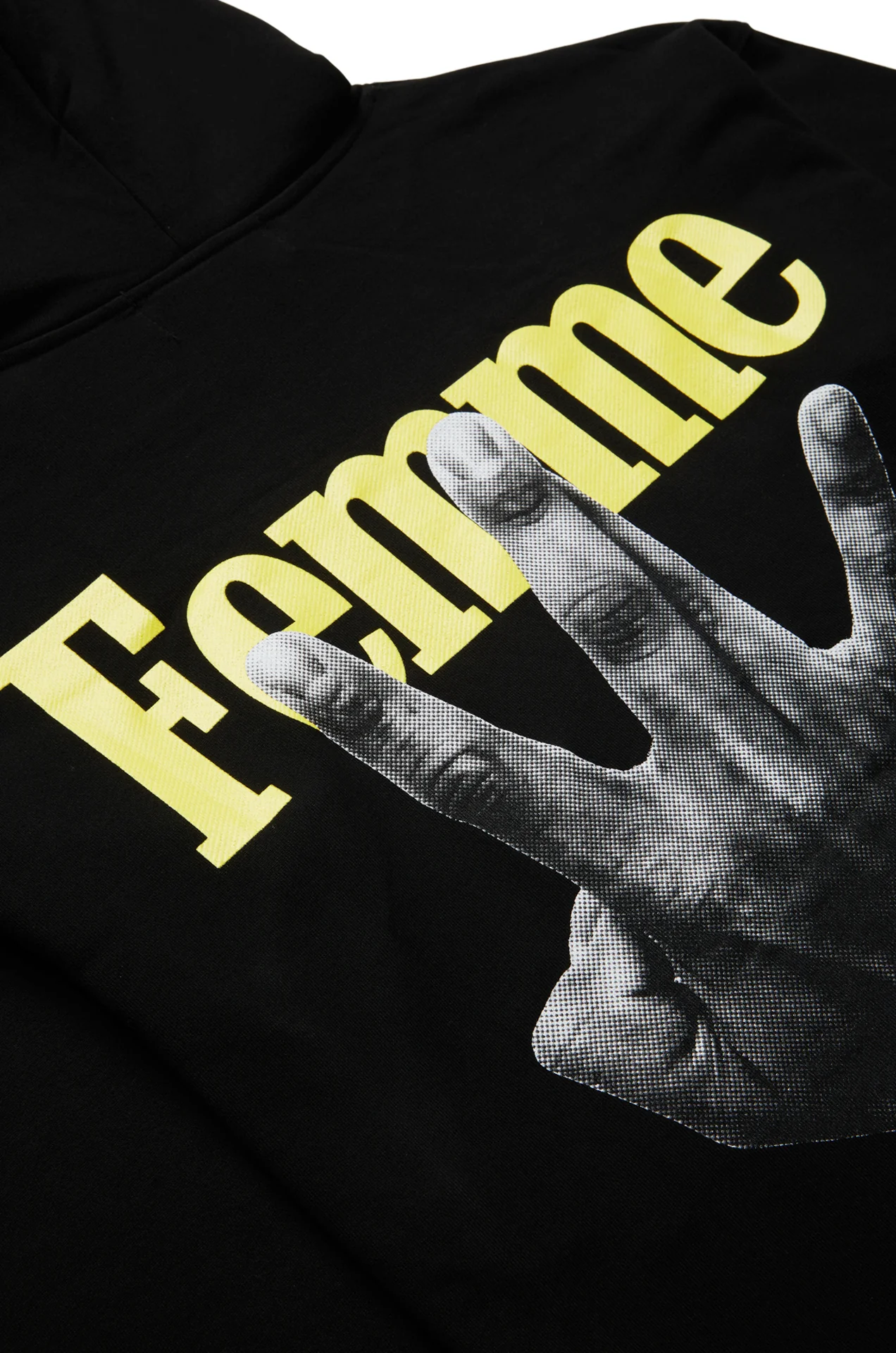 Twisted Fingers Hoodie Black with Orange and Yellow - Image 4