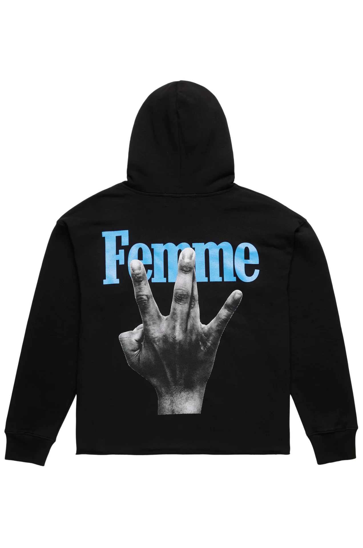 Twisted Fingers Hoodie Black with Yellow and Blue - Image 2