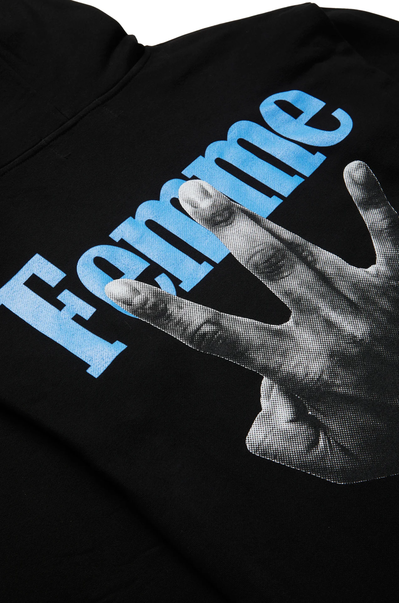 Twisted Fingers Hoodie Black with Yellow and Blue - Image 4