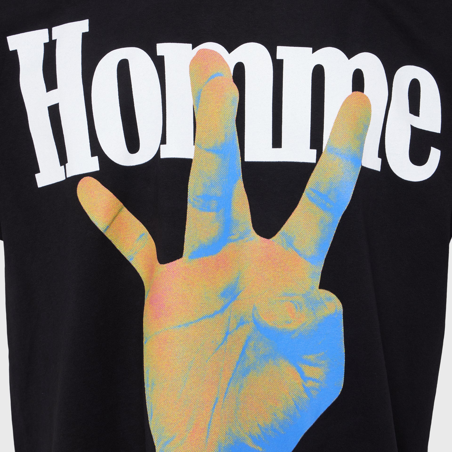 Twisted Fingers Tee Black with Infrared - Image 6