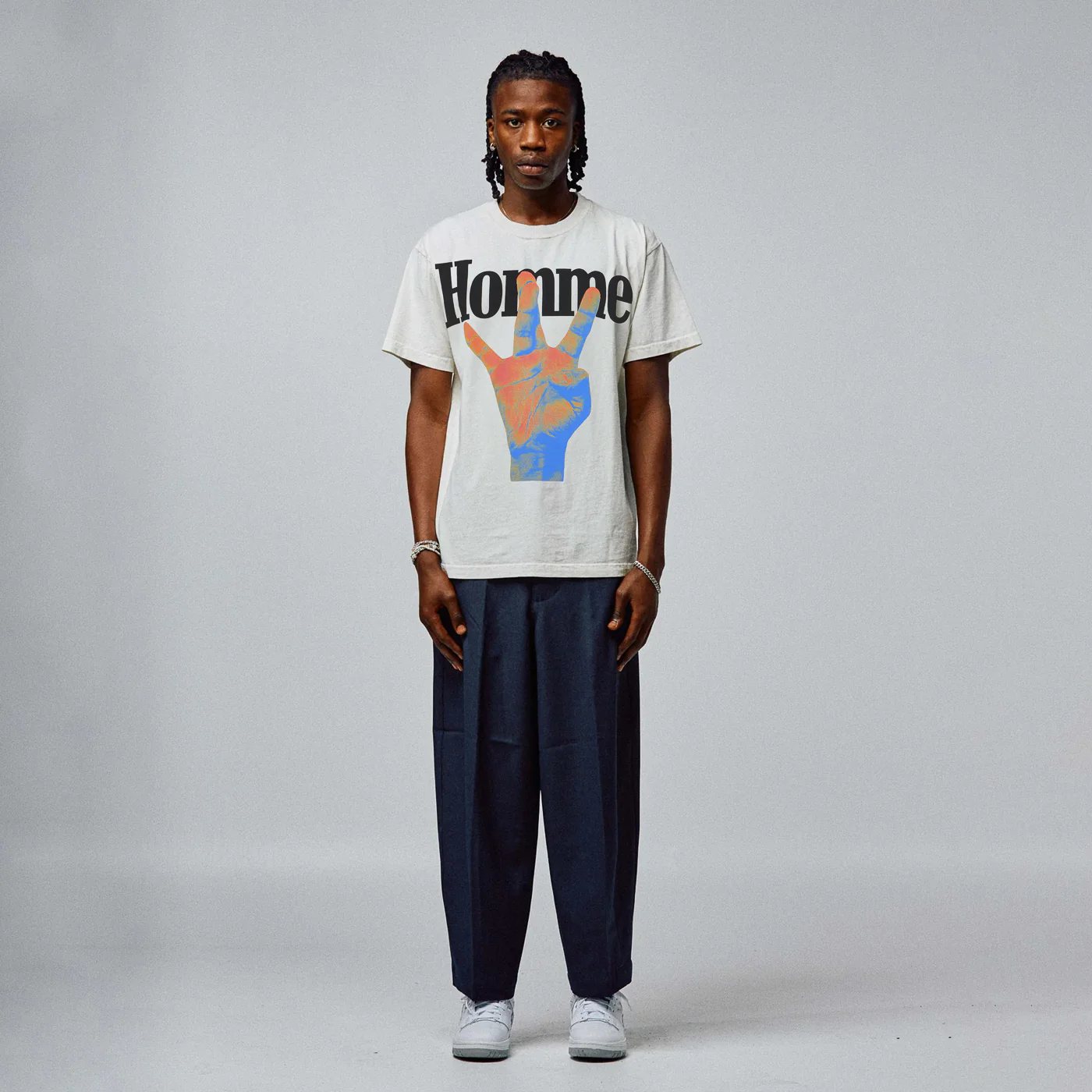Twisted Fingers Tee Cream with Infrared - Image 3